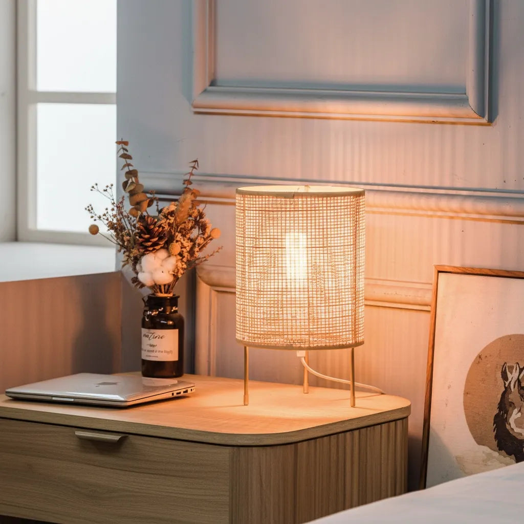 Lampe de Chevet Rotin