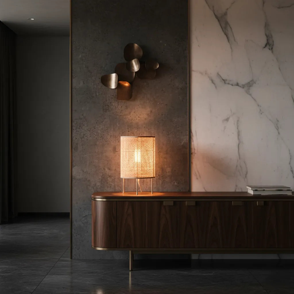 Lampe de Chevet Rotin