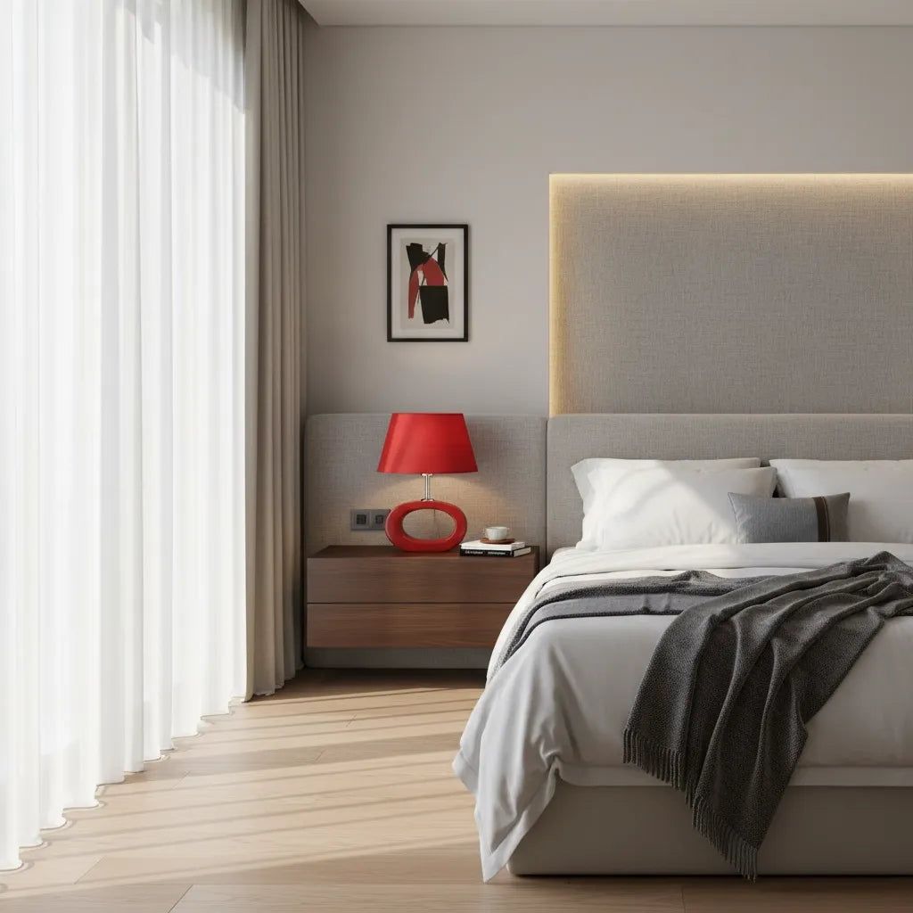 Lampe de Chevet Rouge