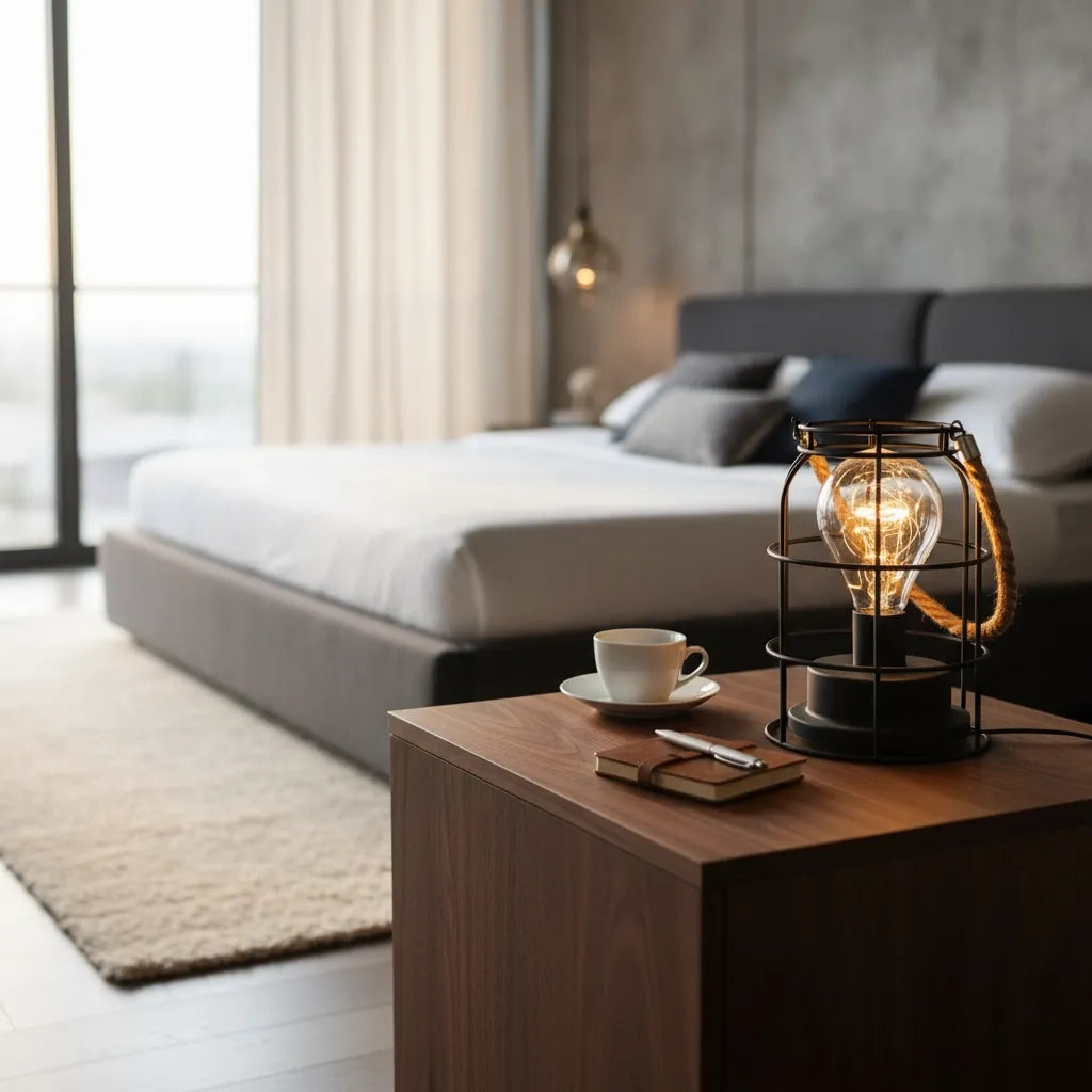 Lampe de Chevet Style Industriel