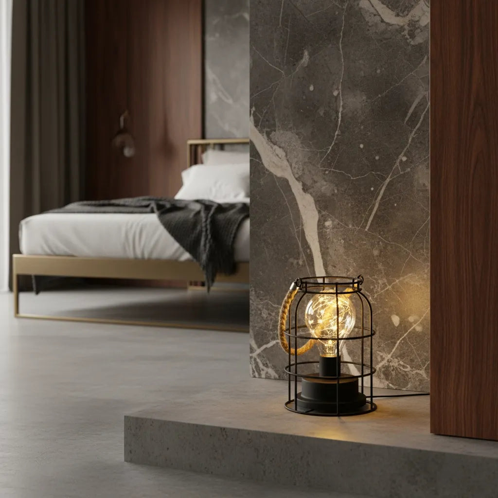 Lampe de Chevet Style Industriel