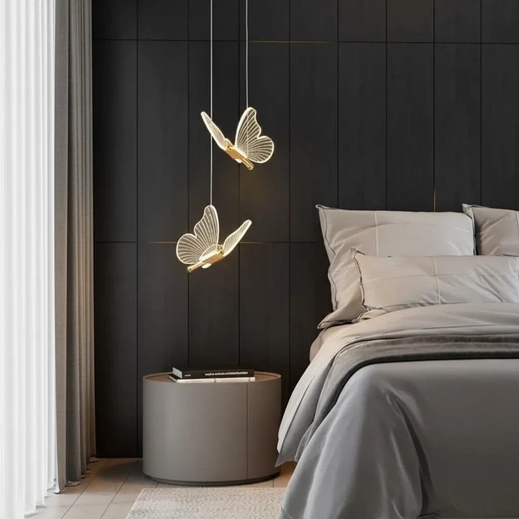 Lampe de Chevet Suspendu Papillon