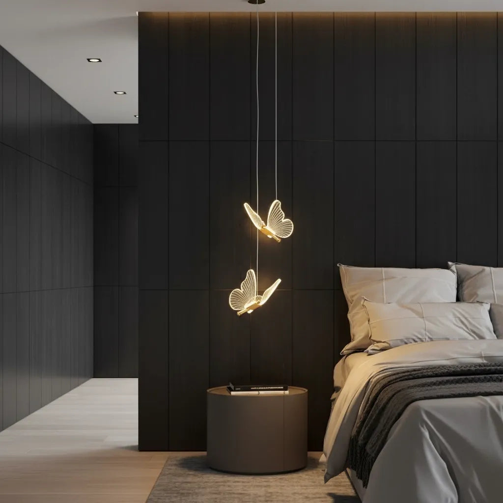 Lampe de Chevet Suspendu Papillon