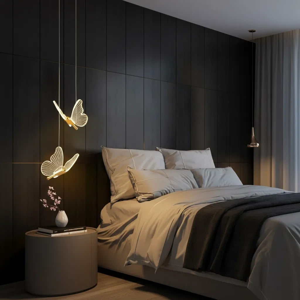 Lampe de Chevet Suspendu Papillon