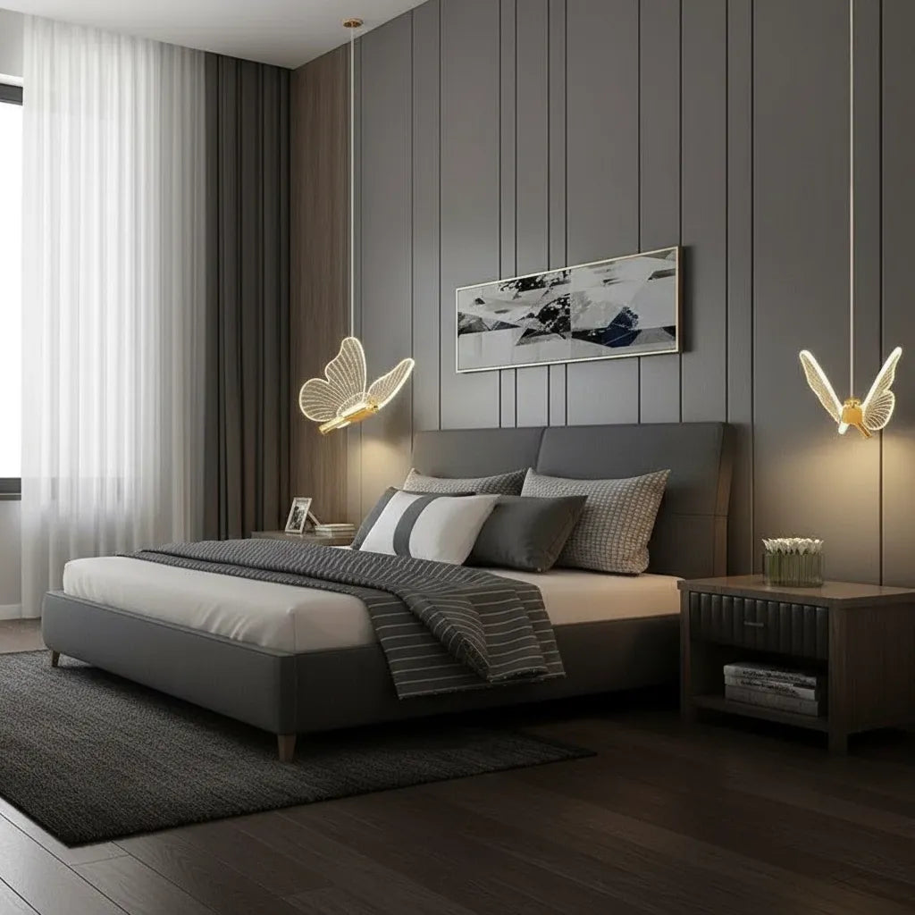 Lampe de Chevet Suspendu Papillon