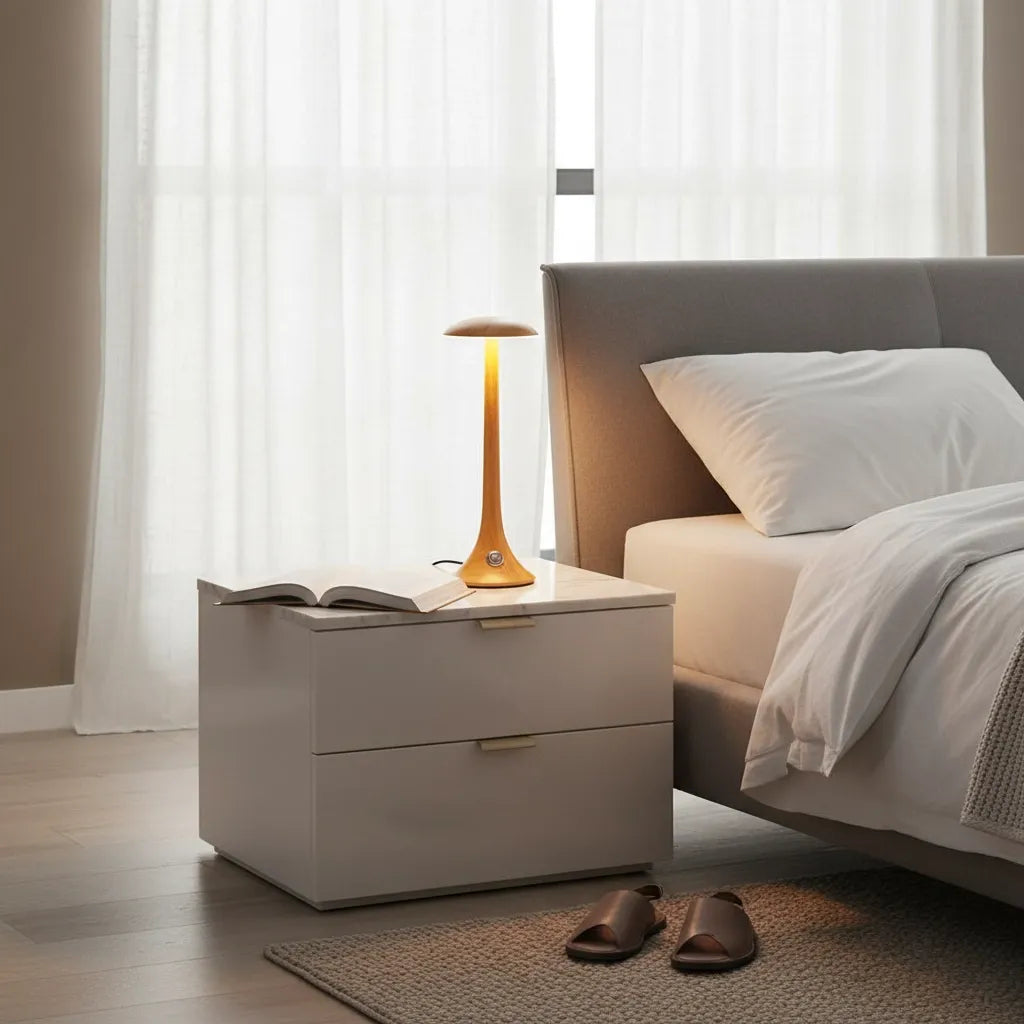 Lampe de Chevet Tactile Bois