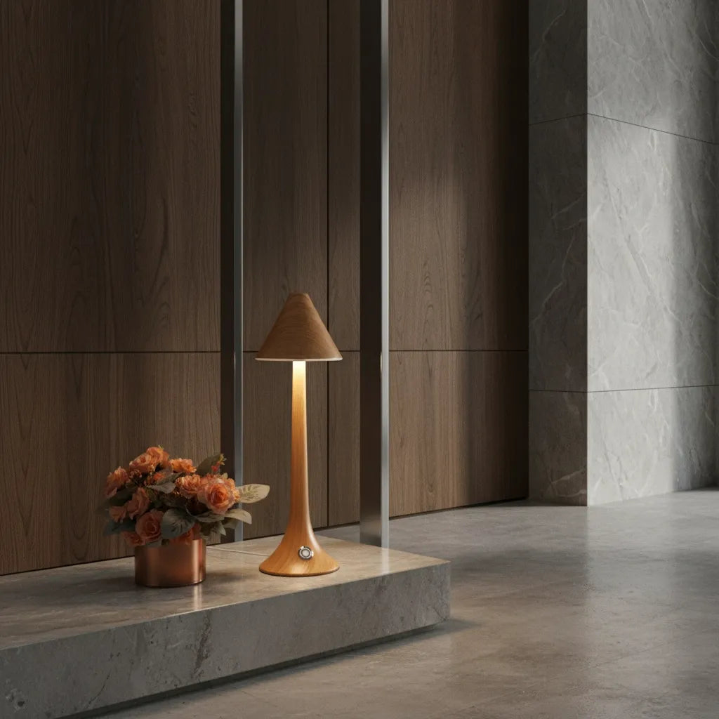 Lampe de Chevet Tactile Bois