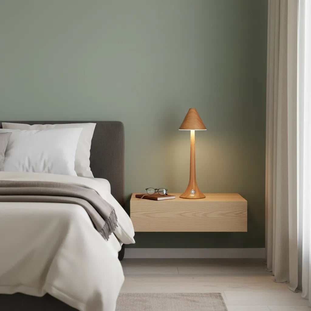 Lampe de Chevet Tactile Bois