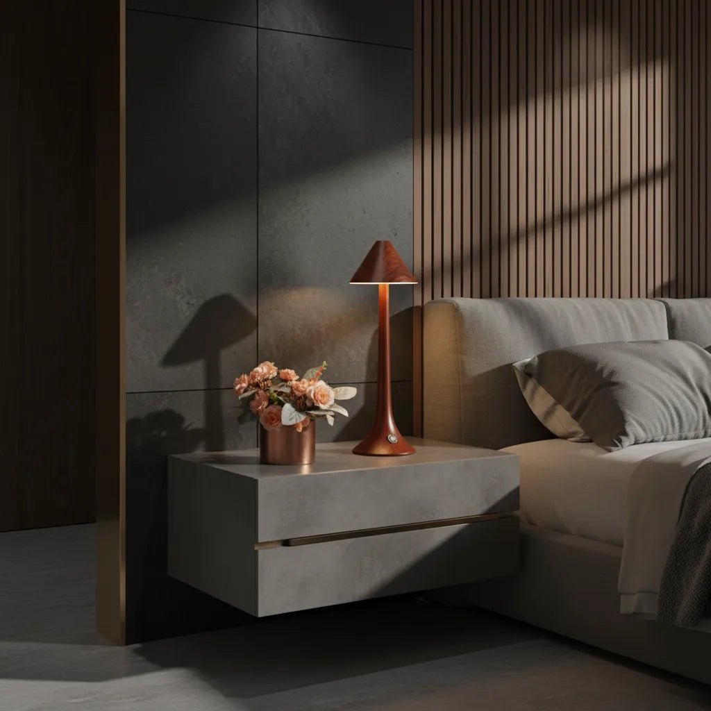 Lampe de Chevet Tactile Bois