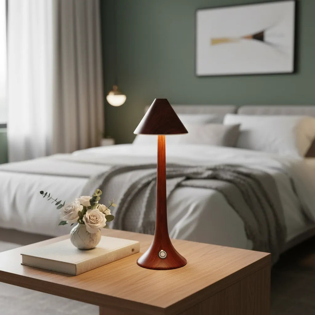 Lampe de Chevet Tactile Bois