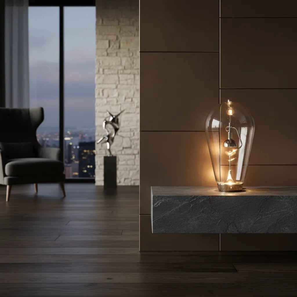 Lampe de Chevet Vintage Verre