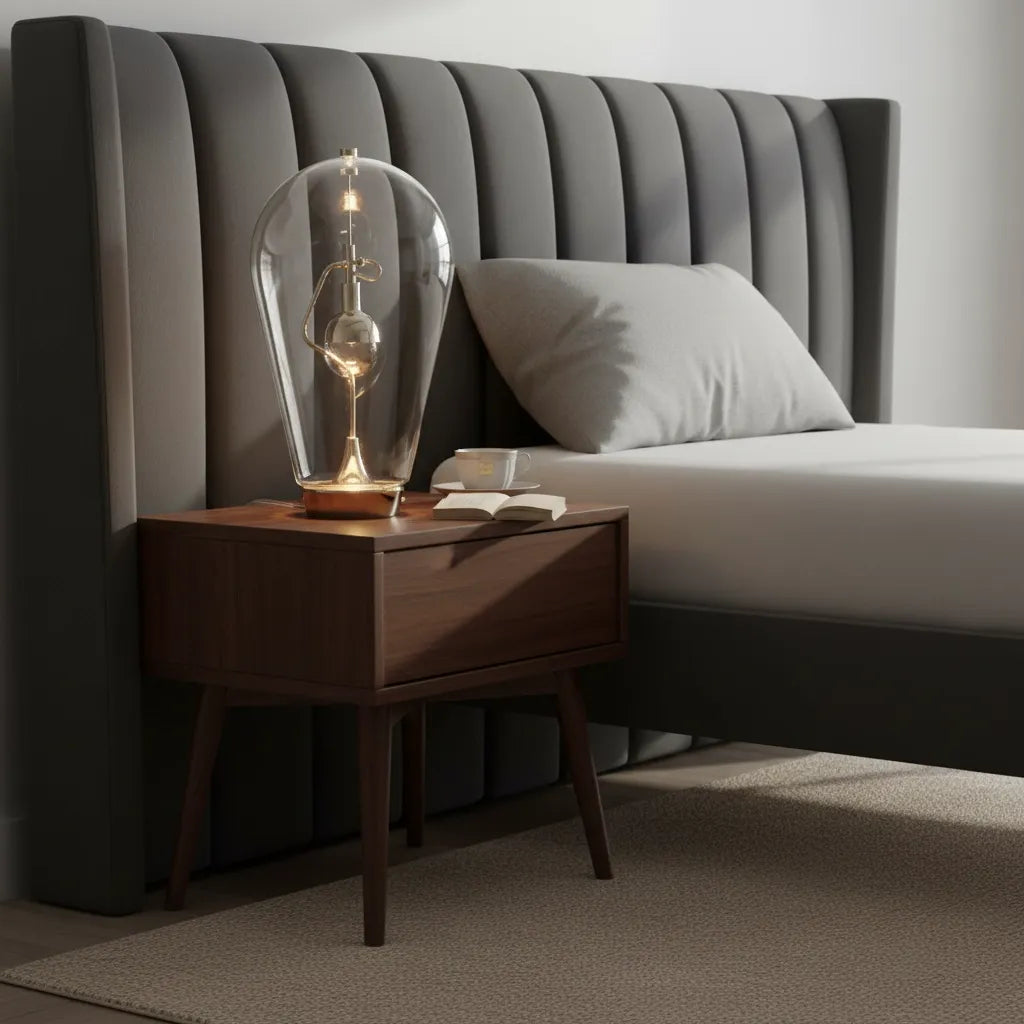 Lampe de Chevet Vintage Verre