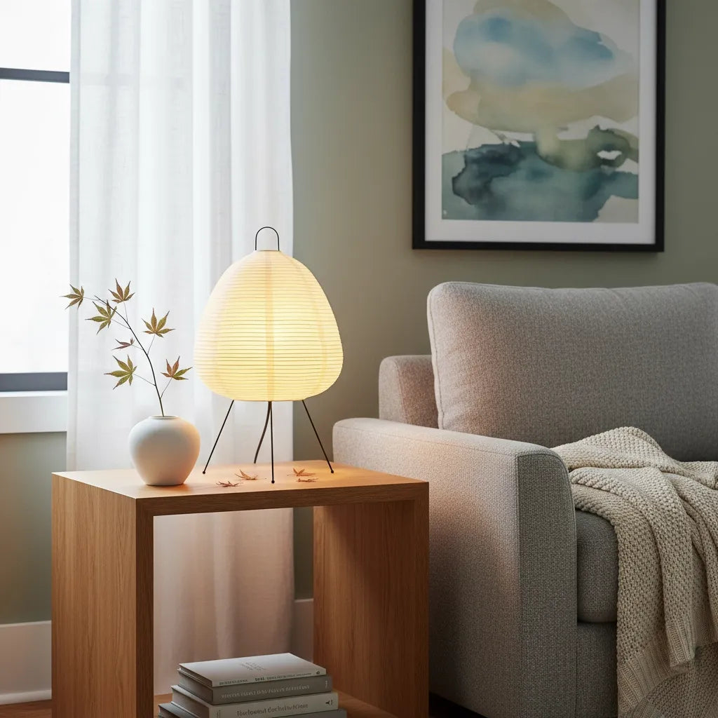 Lampe en Papier Japonaise