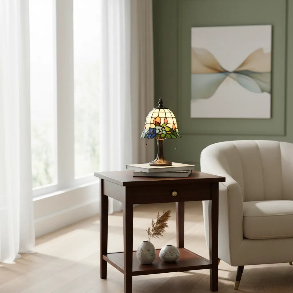Lampe en Vitrail Tiffany