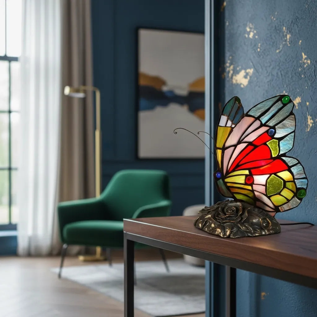 Lampe Papillon Tiffany Vintage