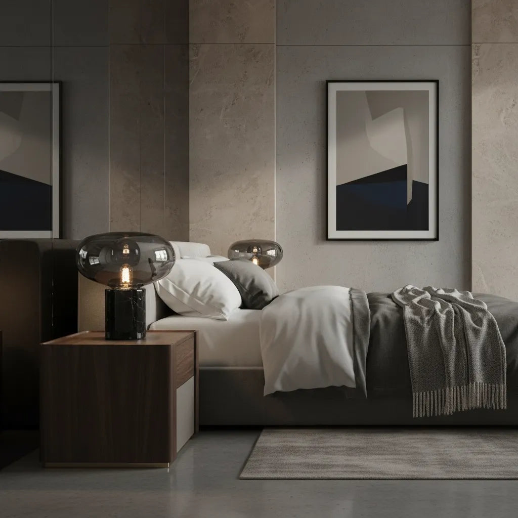 Lampe Pied Marbre Moderne