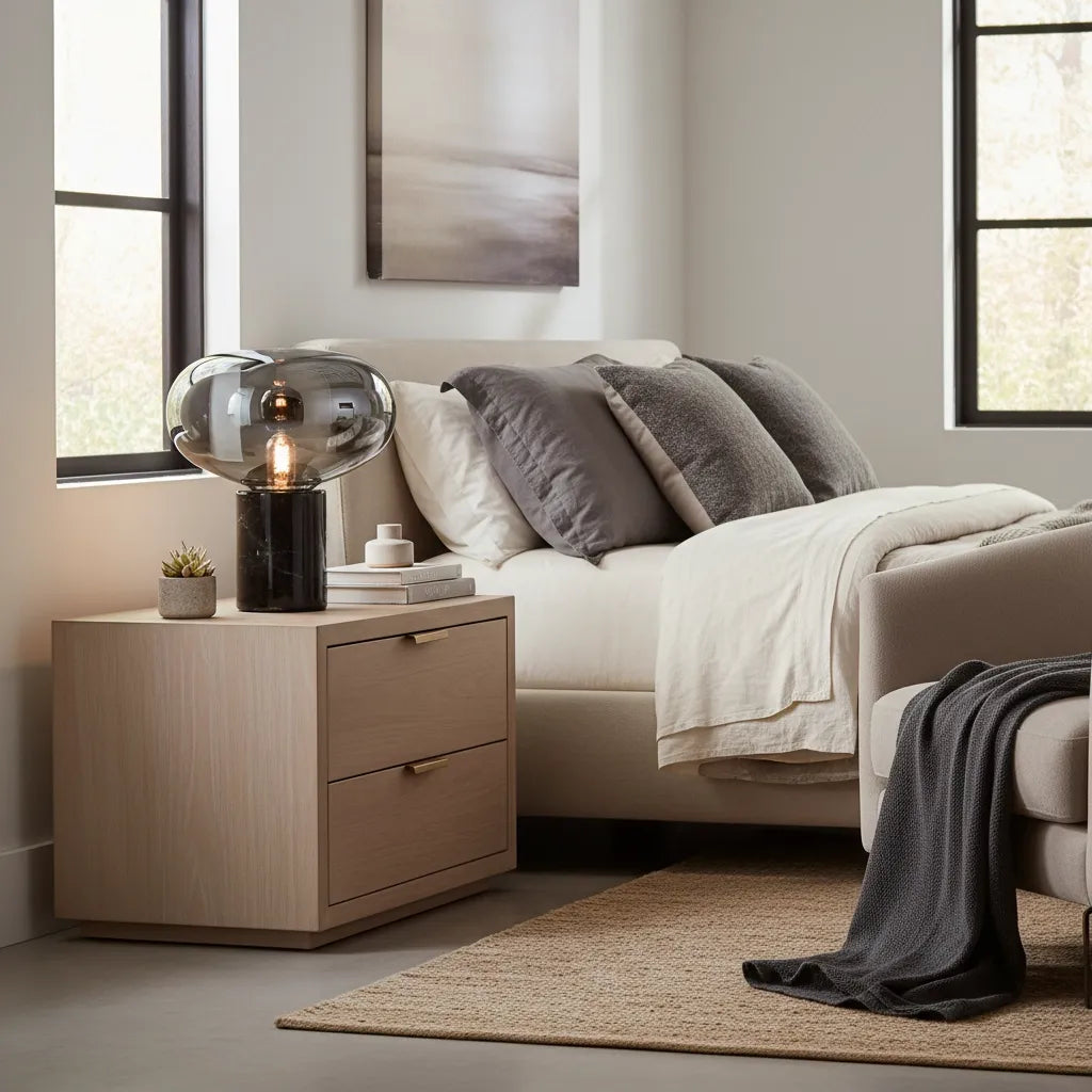 Lampe Pied Marbre Moderne