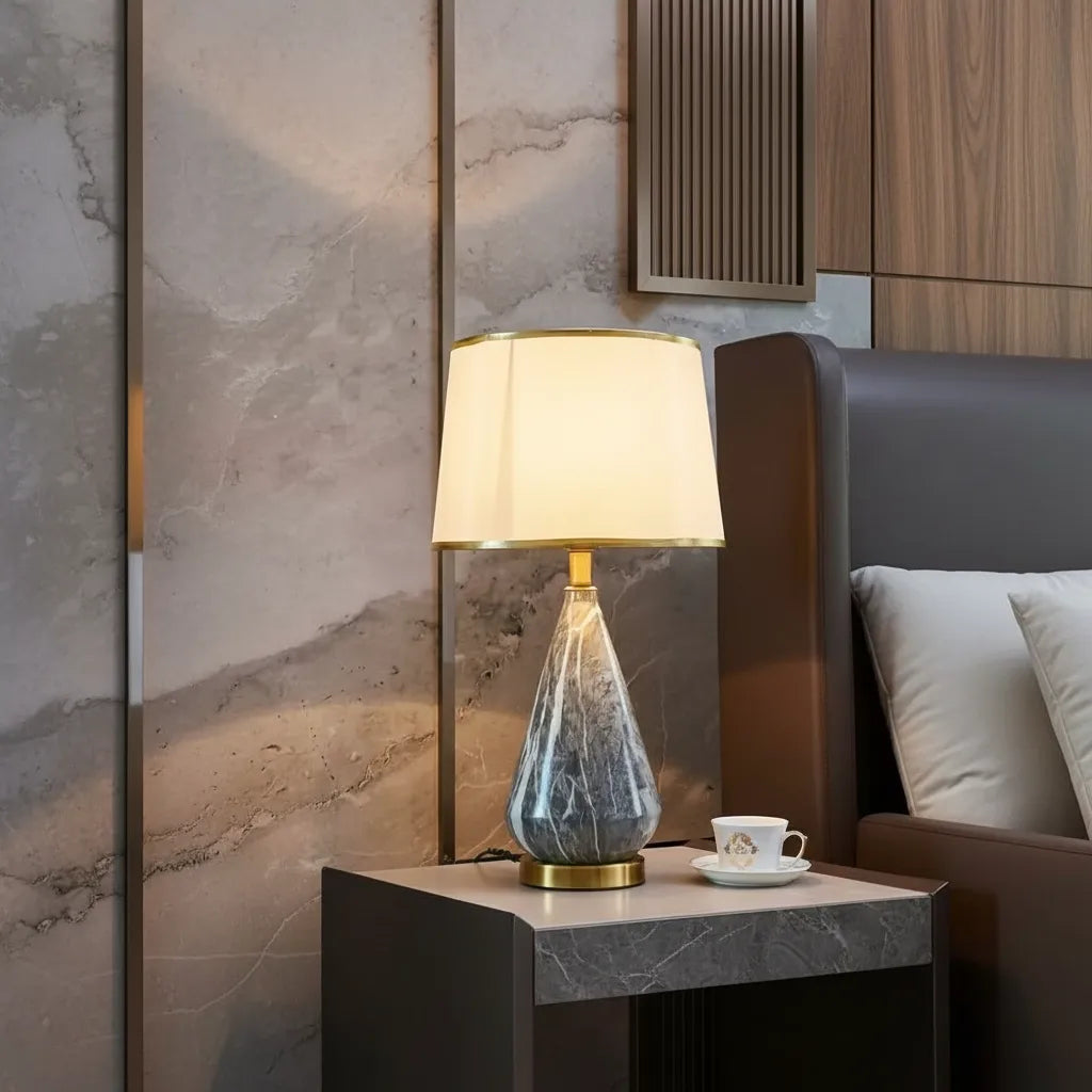 Lampe Pied Marbre Vintage