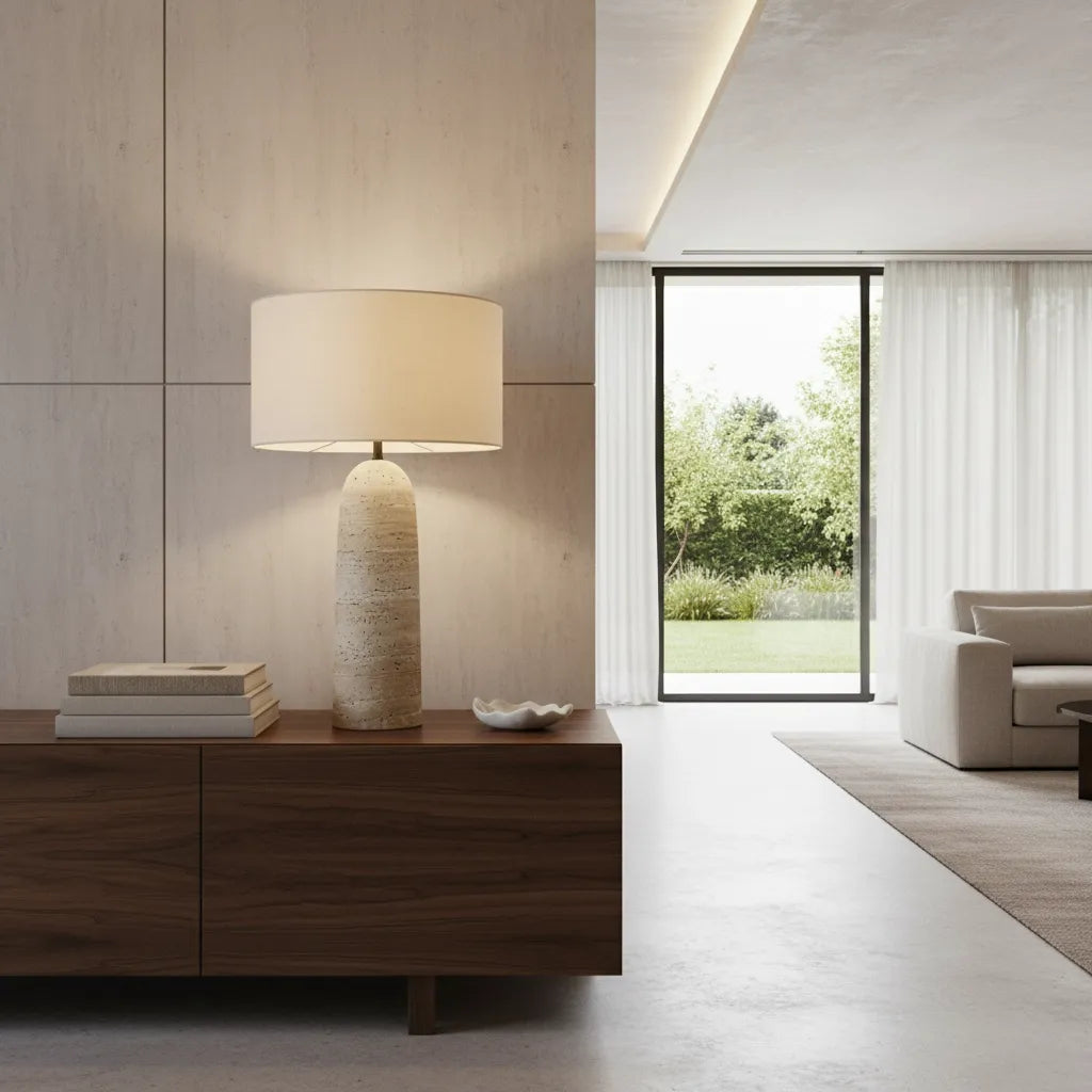 Lampe Pied Travertin