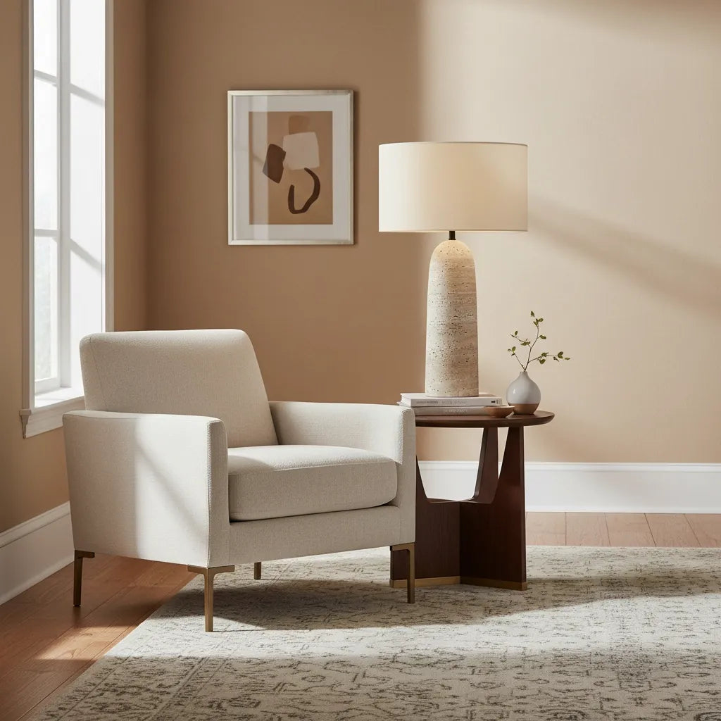 Lampe Pied Travertin