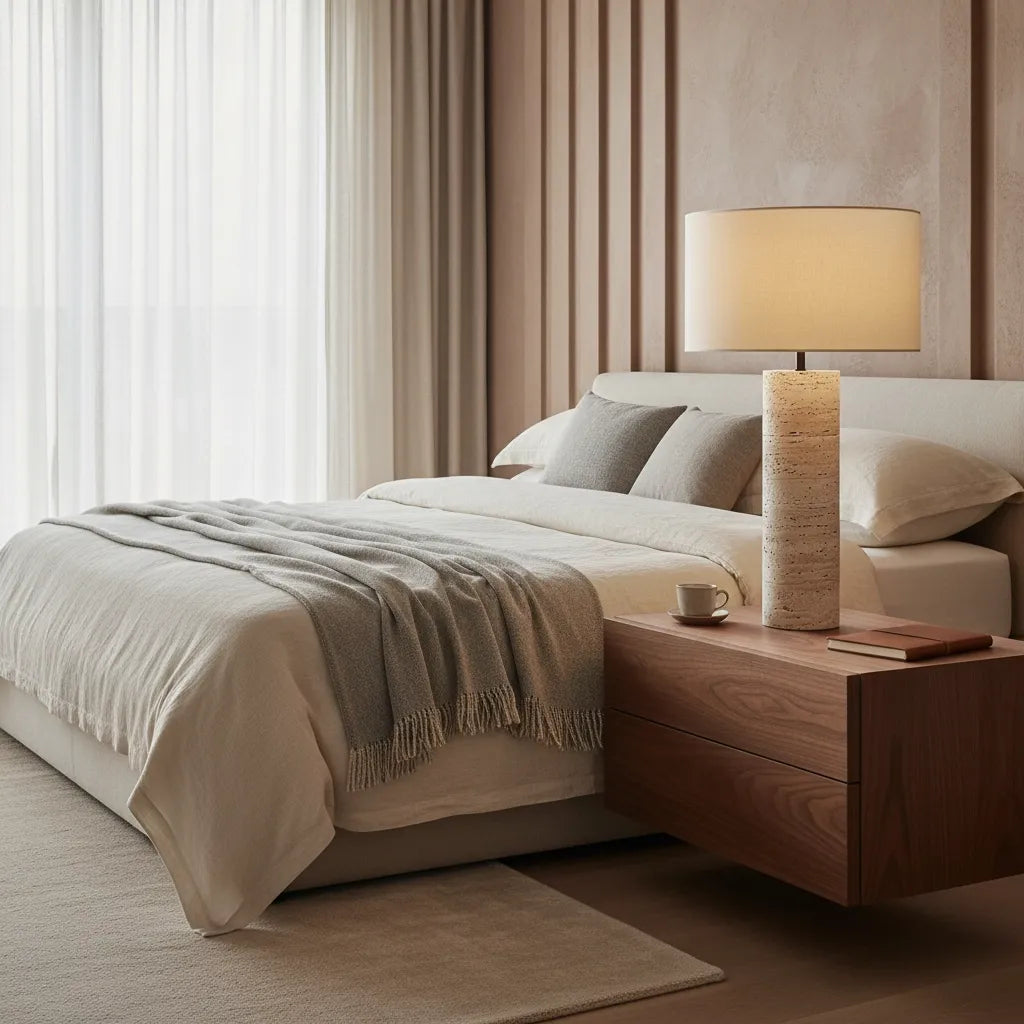 Lampe Pied Travertin