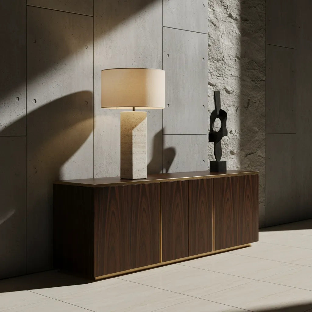 Lampe Pied Travertin