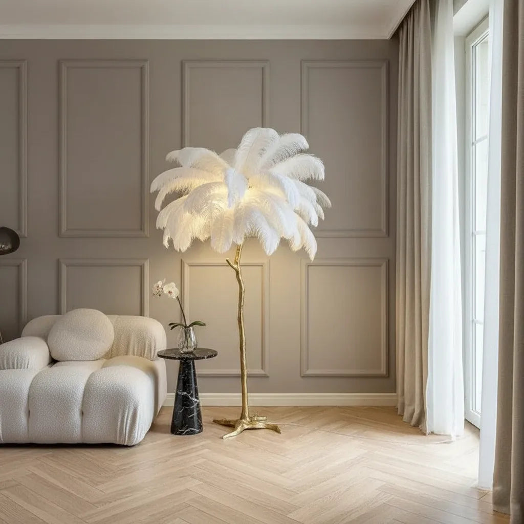 Lampe Plume d'Autruche