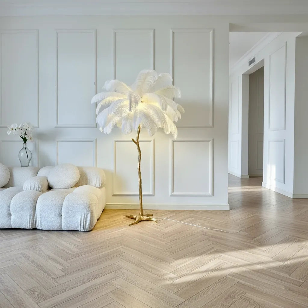 Lampe Plume d'Autruche