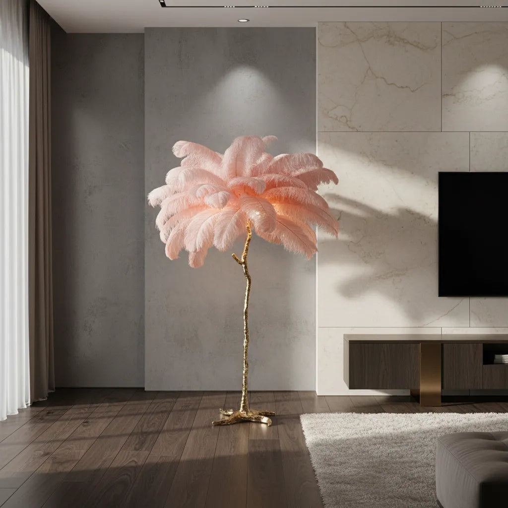 Lampe Plume d'Autruche