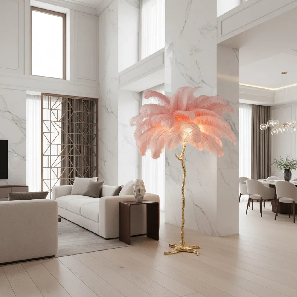 Lampe Plume d'Autruche