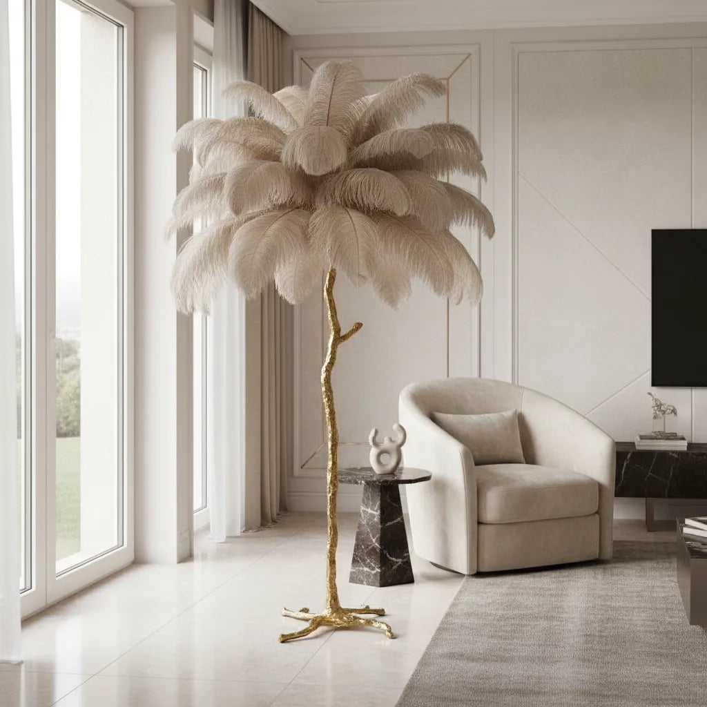 Lampe Plume d'Autruche