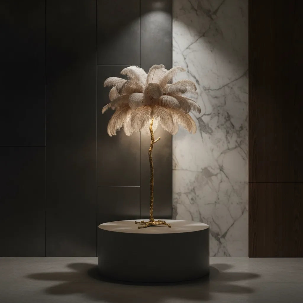 Lampe Plume d'Autruche