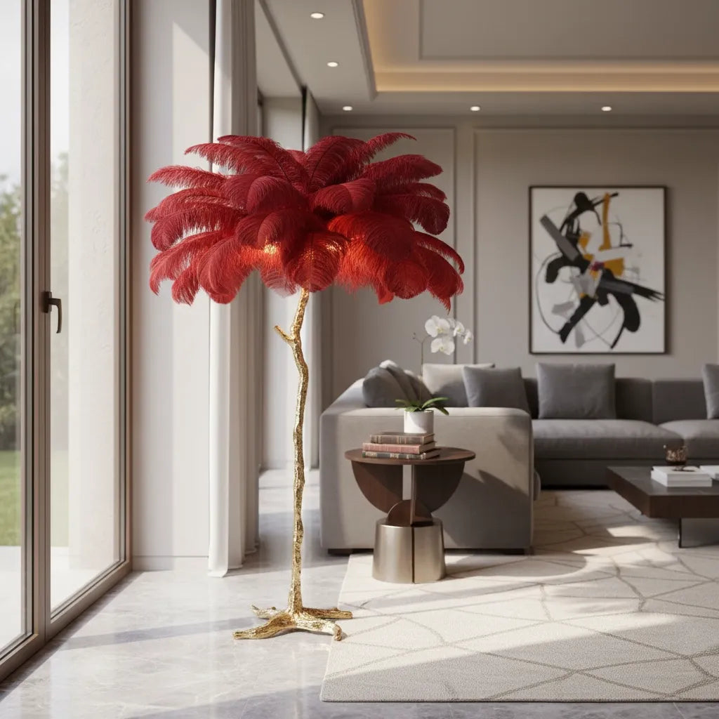 Lampe Plume d'Autruche