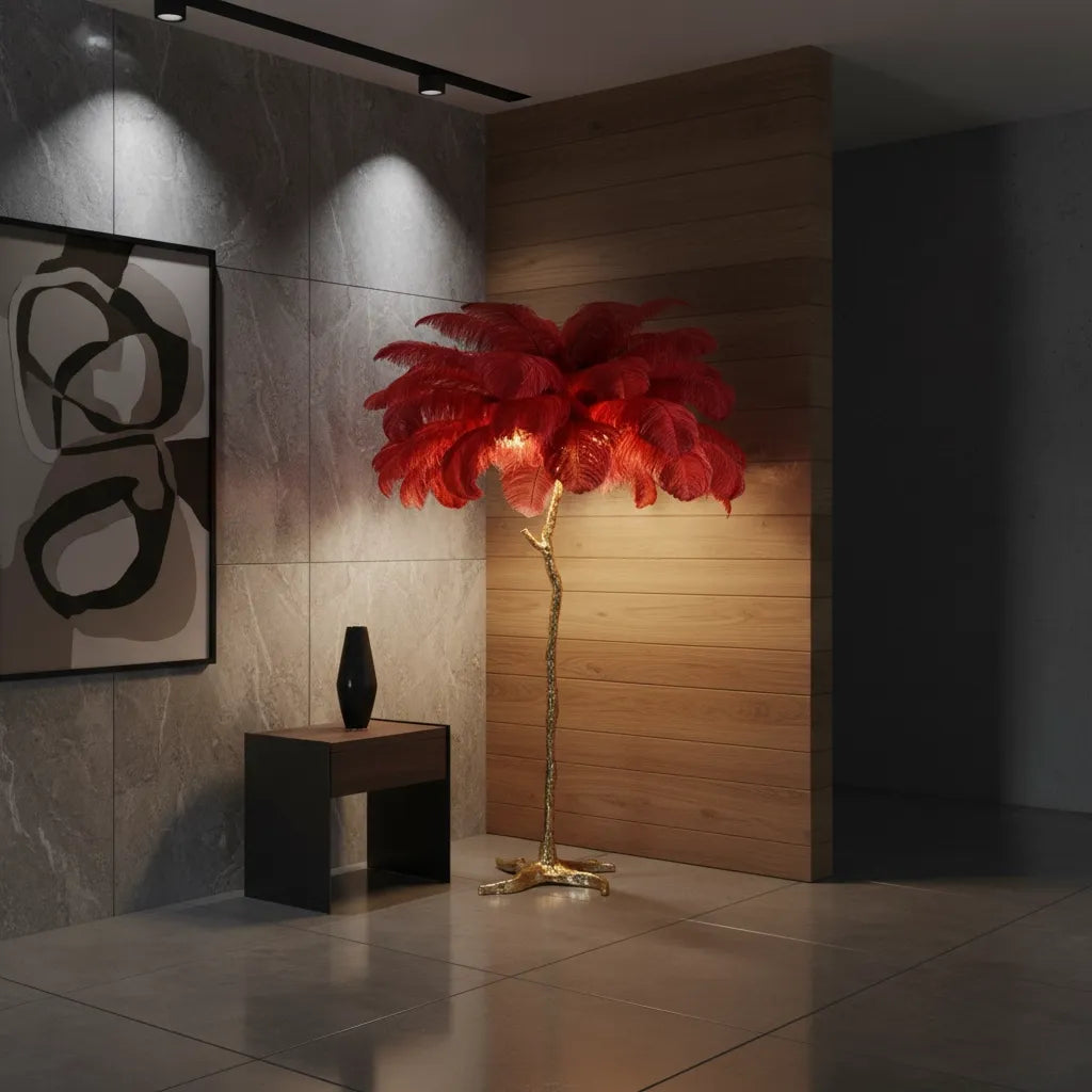 Lampe Plume d'Autruche