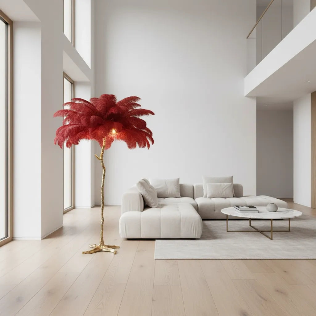 Lampe Plume d'Autruche