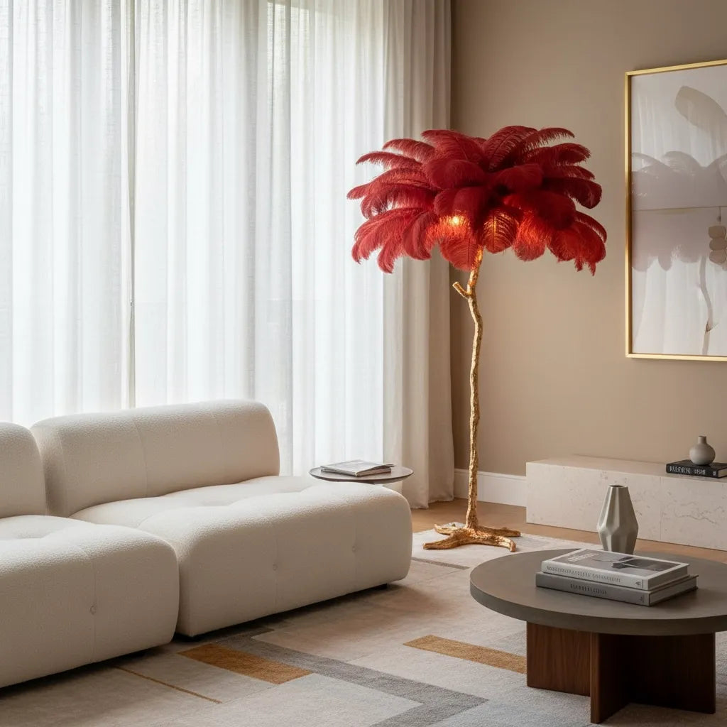 Lampe Plume d'Autruche