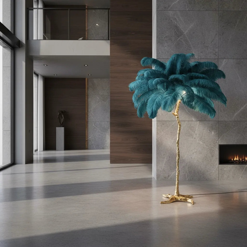 Lampe Plume d'Autruche