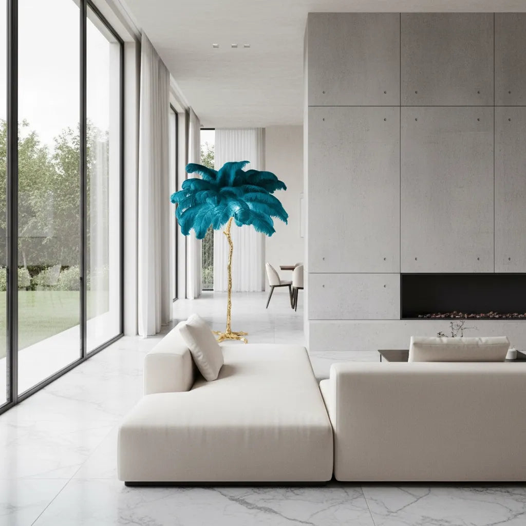 Lampe Plume d'Autruche