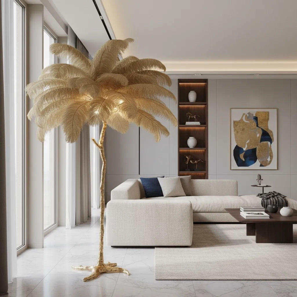 Lampe Plume d'Autruche