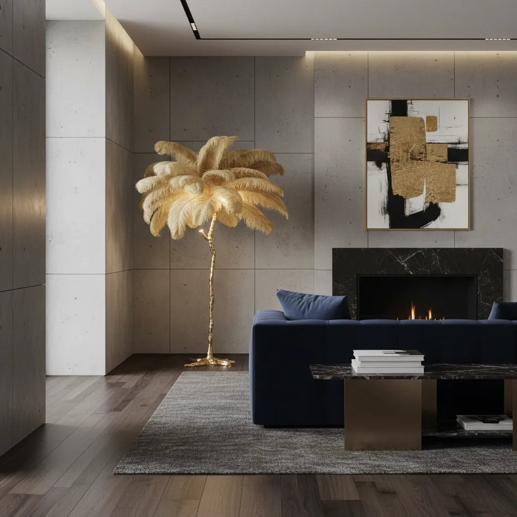 Lampe Plume d'Autruche