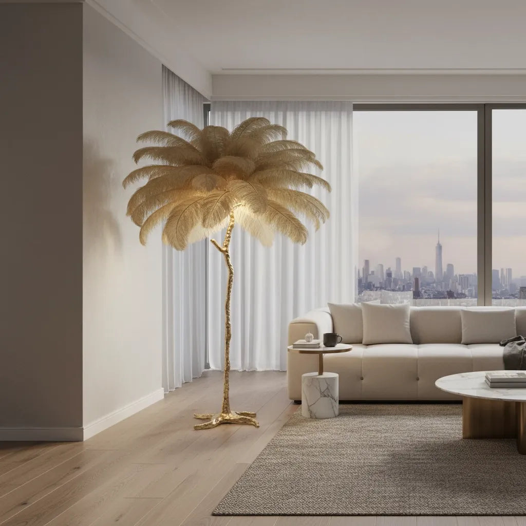 Lampe Plume d'Autruche