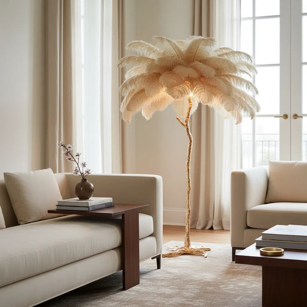 Lampe Plume d'Autruche