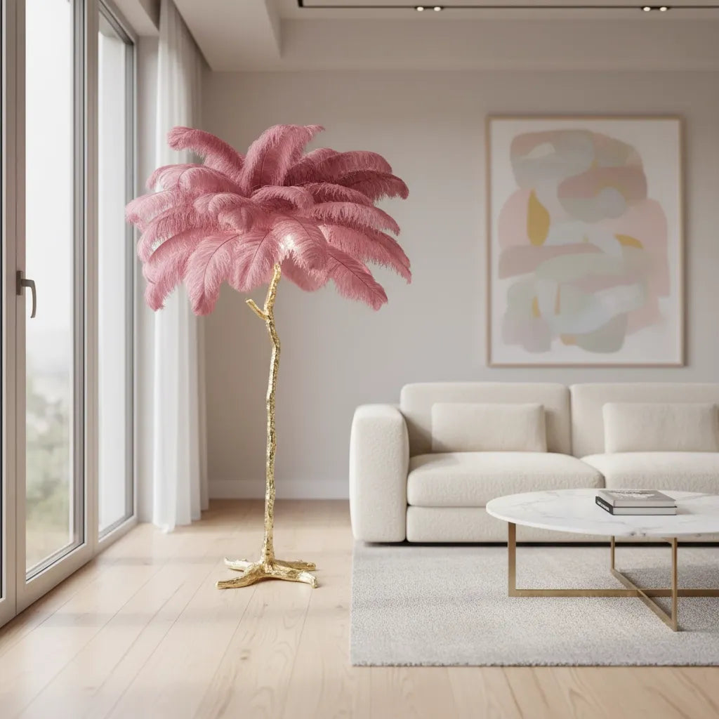 Lampe Plume d'Autruche