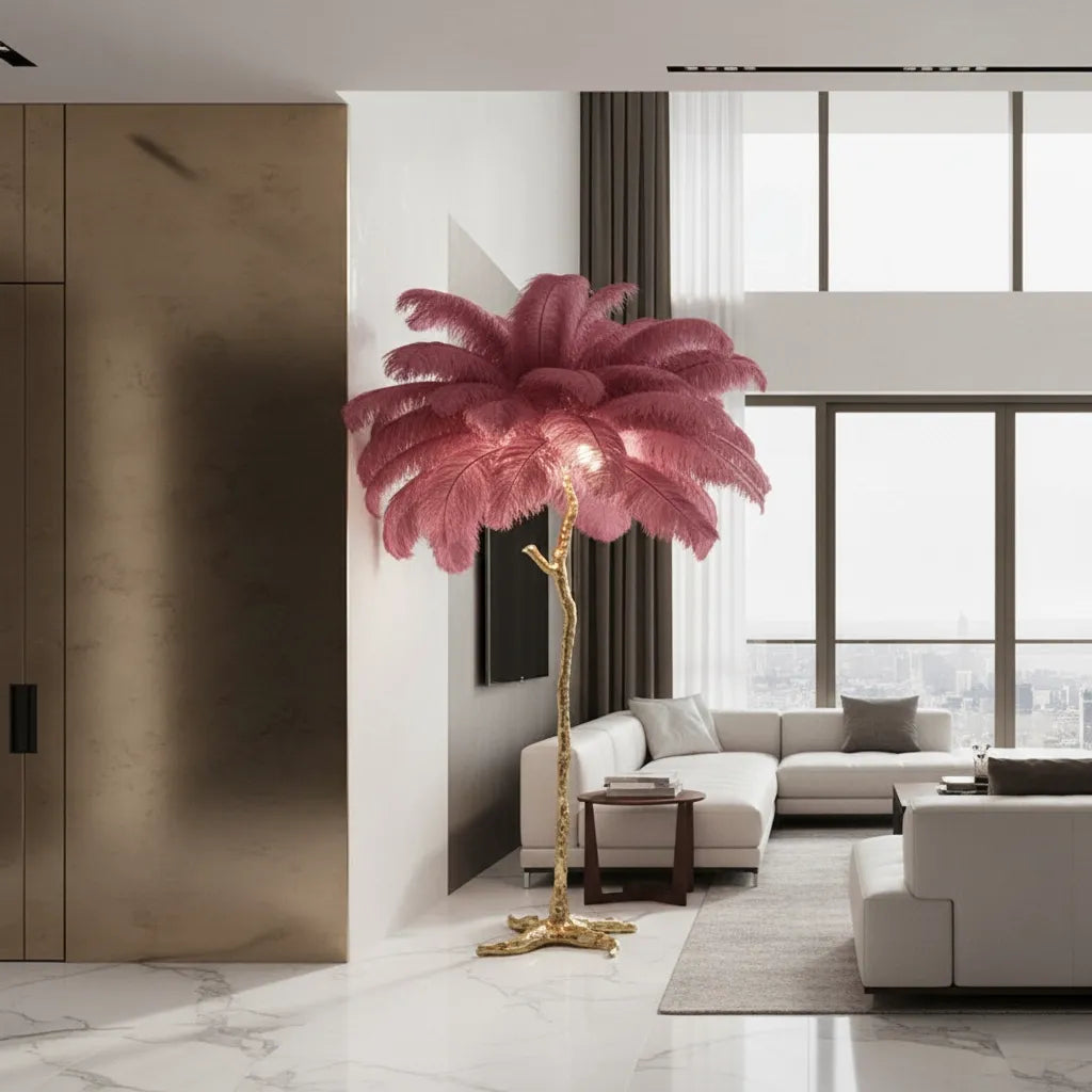 Lampe Plume d'Autruche