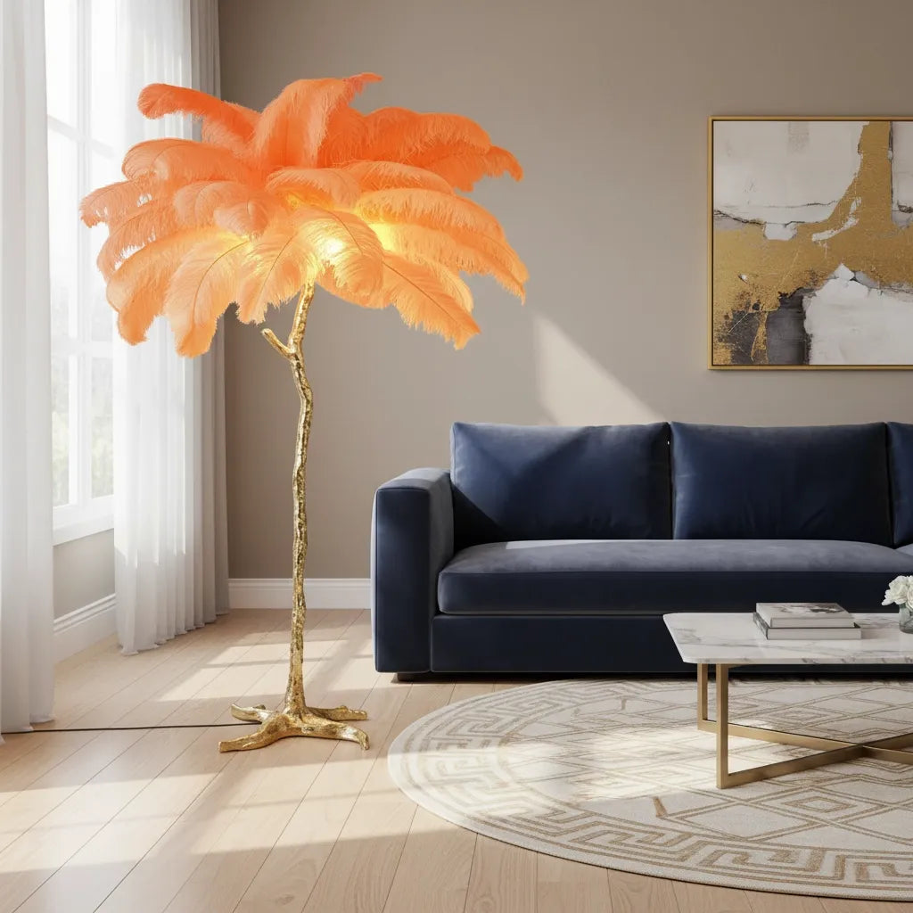 Lampe Plume d'Autruche