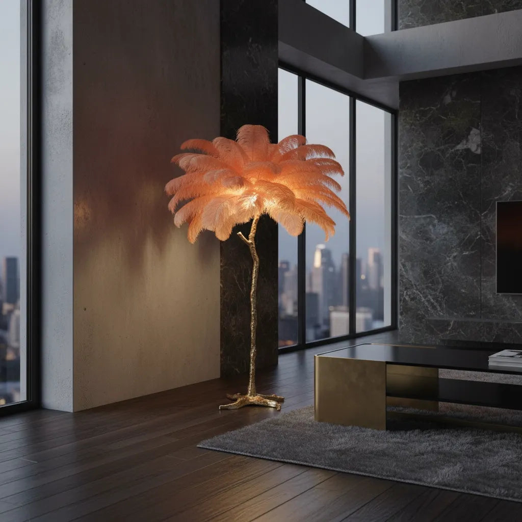 Lampe Plume d'Autruche