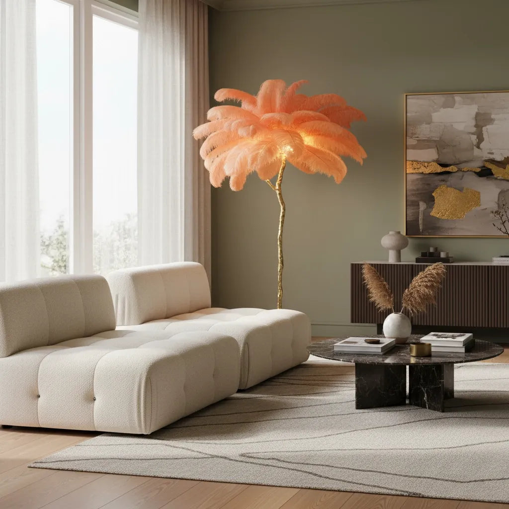 Lampe Plume d'Autruche