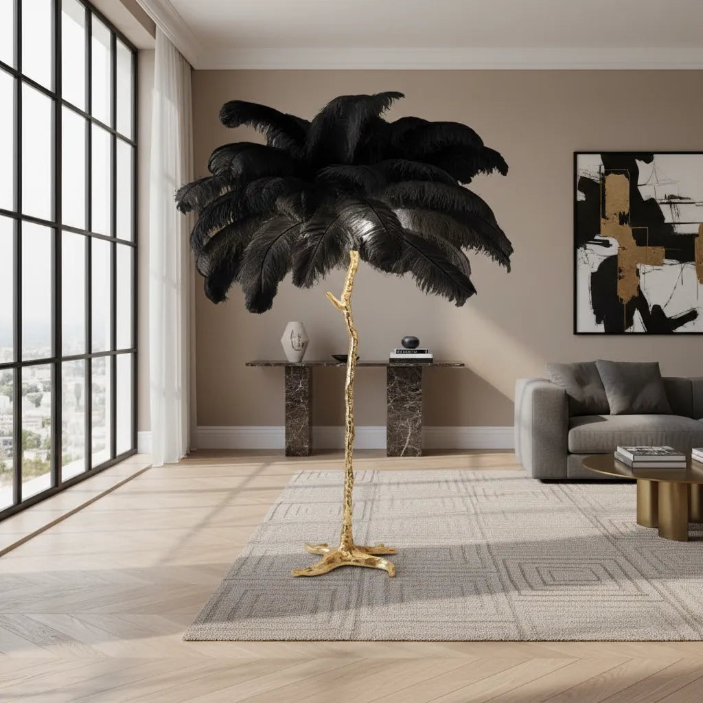 Lampe Plume d'Autruche