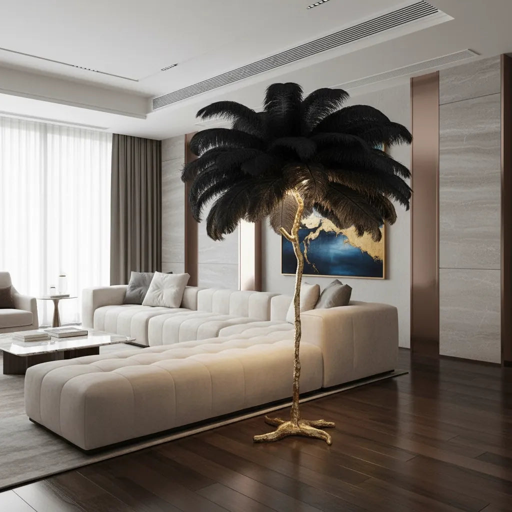 Lampe Plume d'Autruche