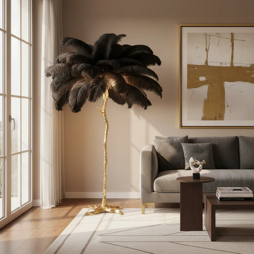 Lampe Plume d'Autruche